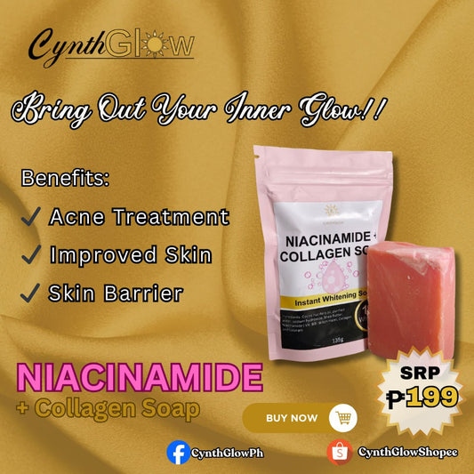 CynthGlow Niacinamide + Collagen Whitening Soap