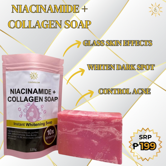CynthGlow Niacinamide + Collagen Whitening Soap